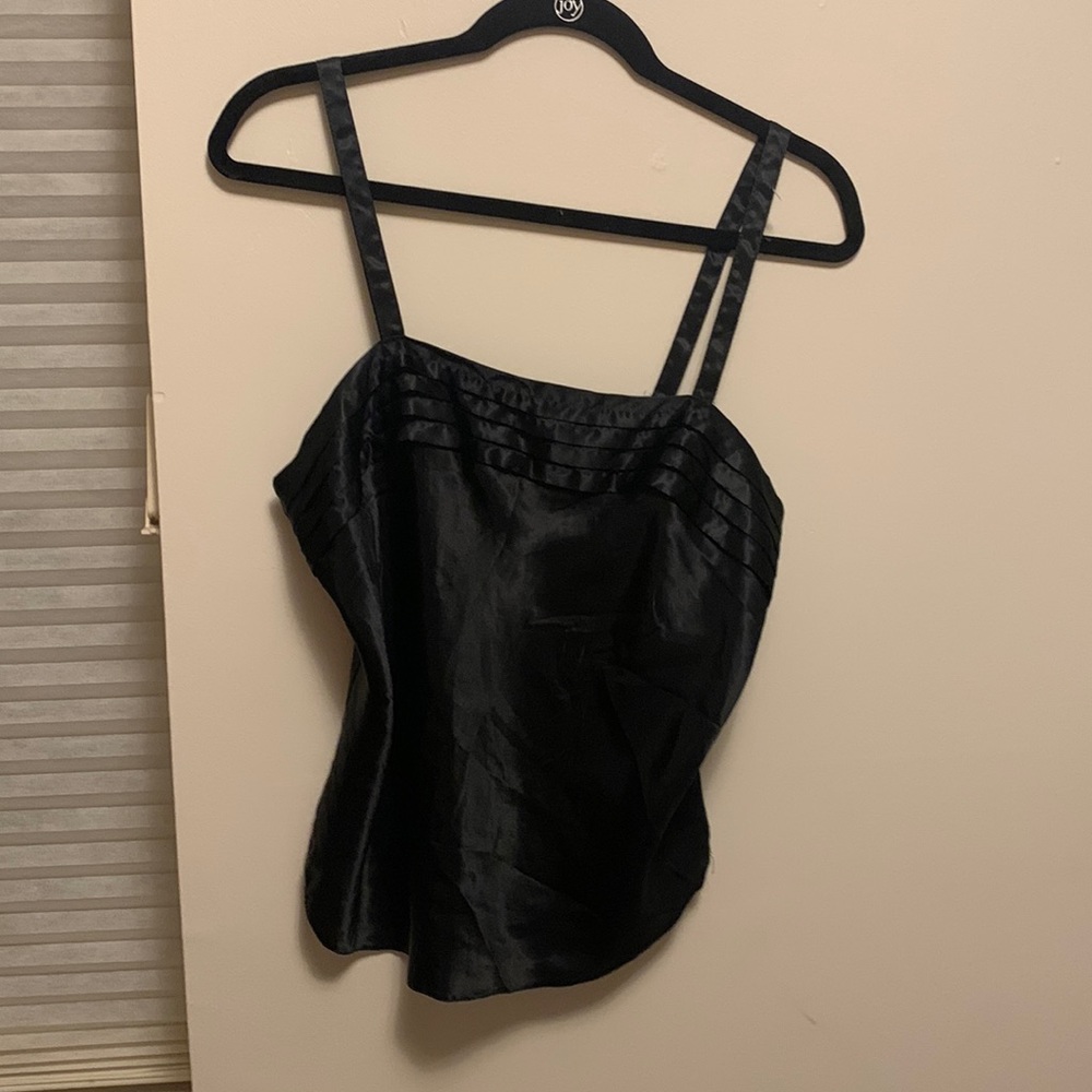 Black silk top